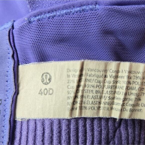 Lululemon Energy Bra High Support Purple Size 40D - Picture 6 of 6